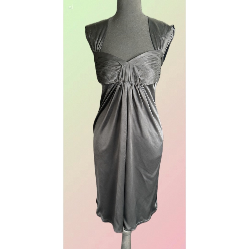 Vintage Arden B Black‎ Pleated Sweetheart Empire Waist Cocktail Dress Size S